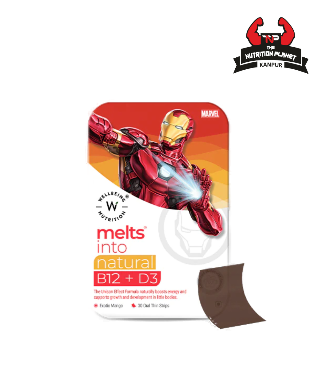 Wellbeing Nutrition Marvel Natural B12+ D3 Iron man